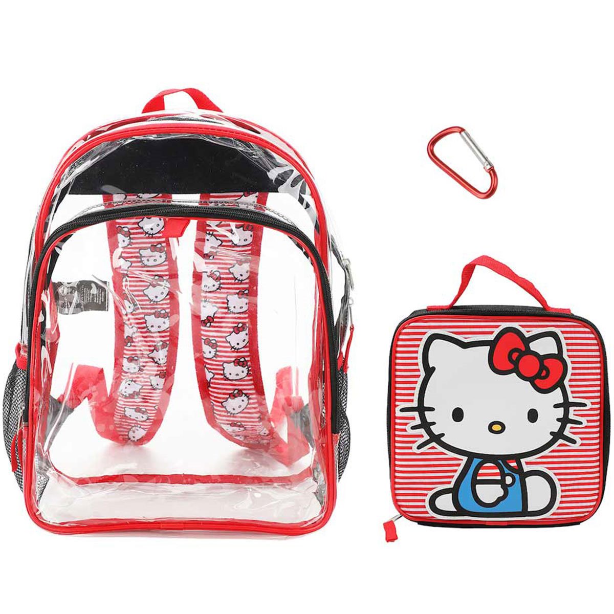 Hello Kitty Clear Youth Backpack 5-Piece Set