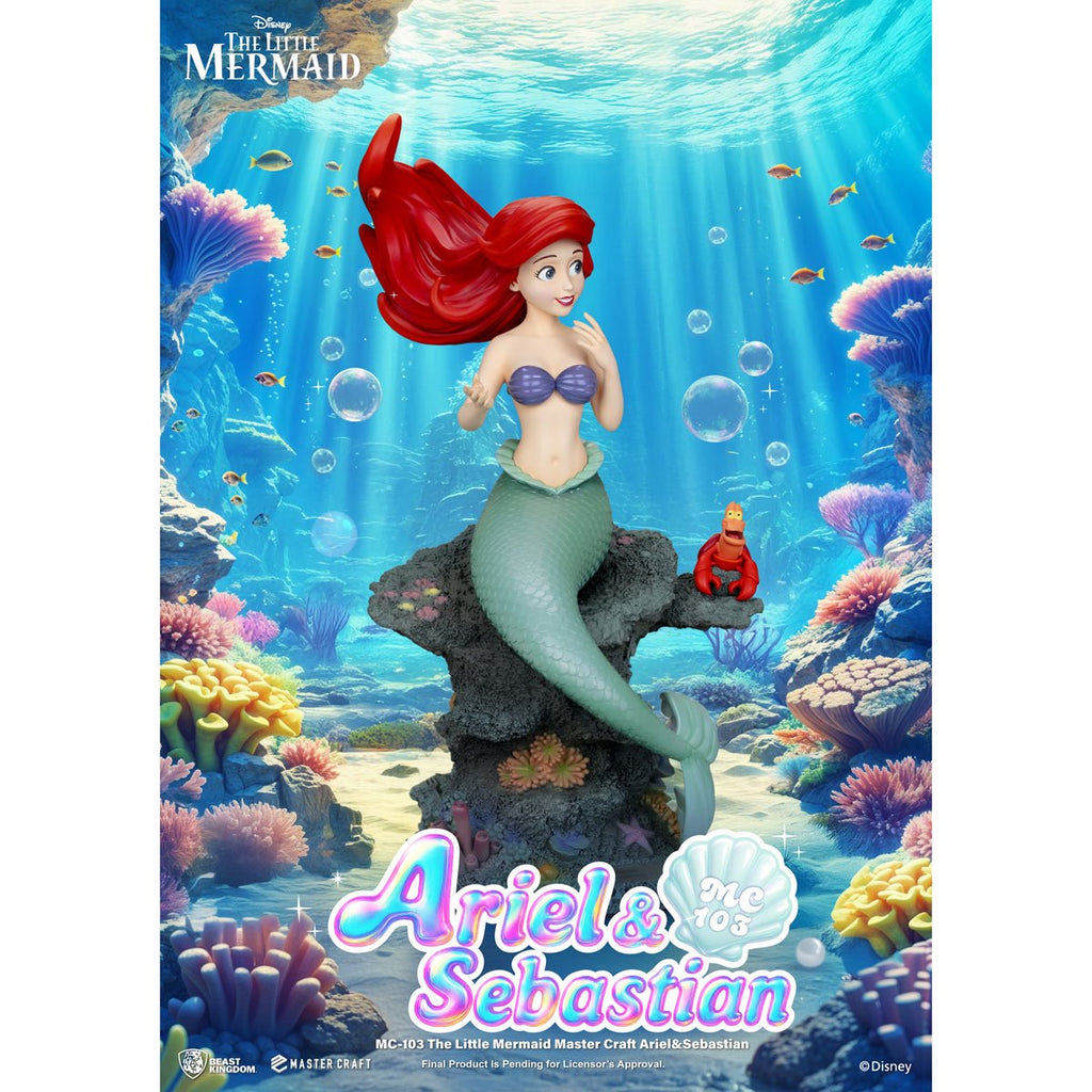 The Little Mermaid Master Craft Ariel and Sebastian Statue