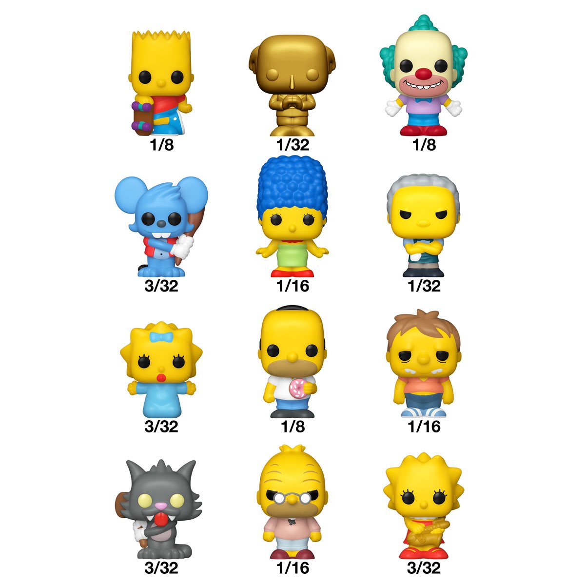 The Simpsons Funko Bitty Pop! Mini-Figure Singles Display Case of 32