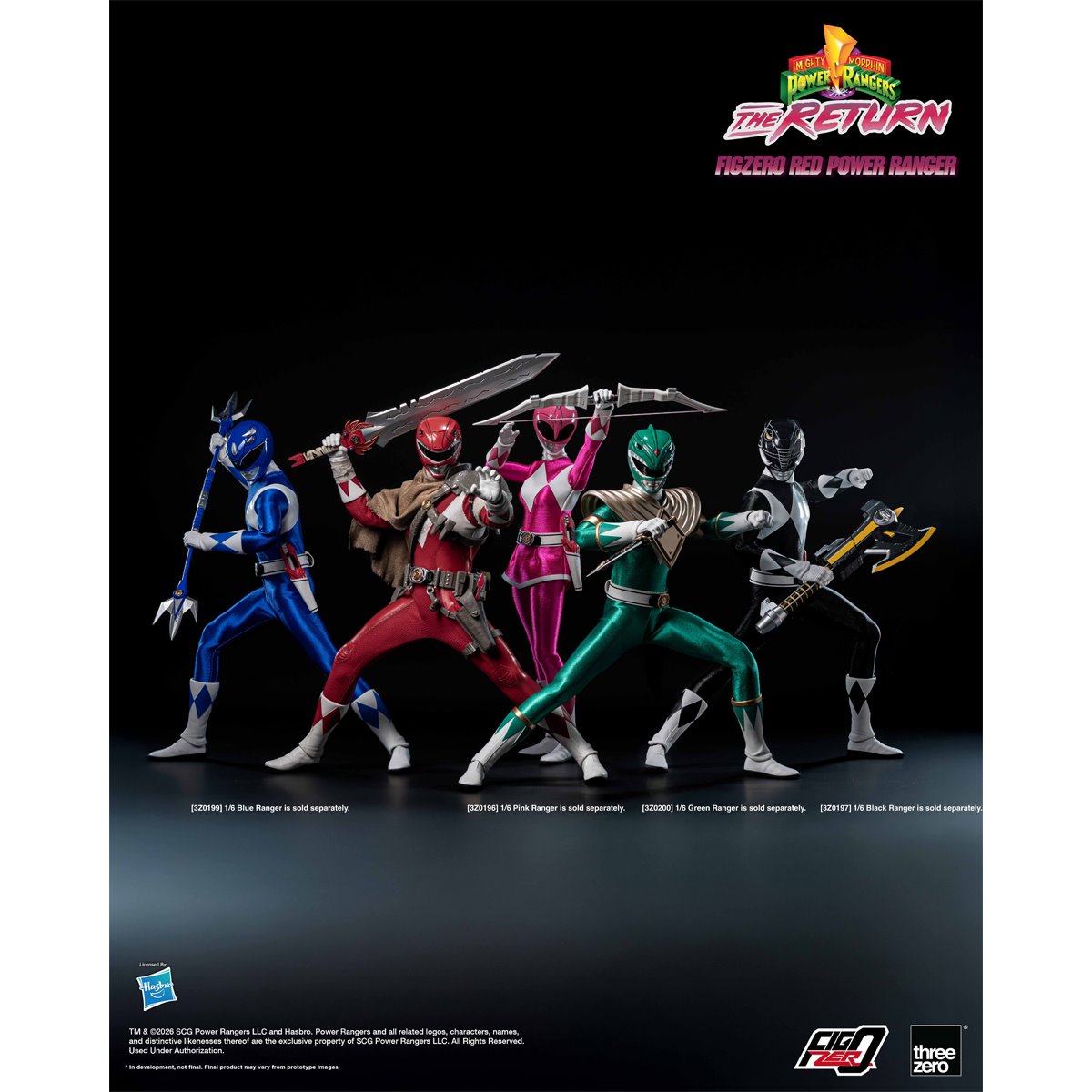 Mighty Morphin Power Rangers: The Return Red Power Ranger FigZero 1:6 Scale Action Figure