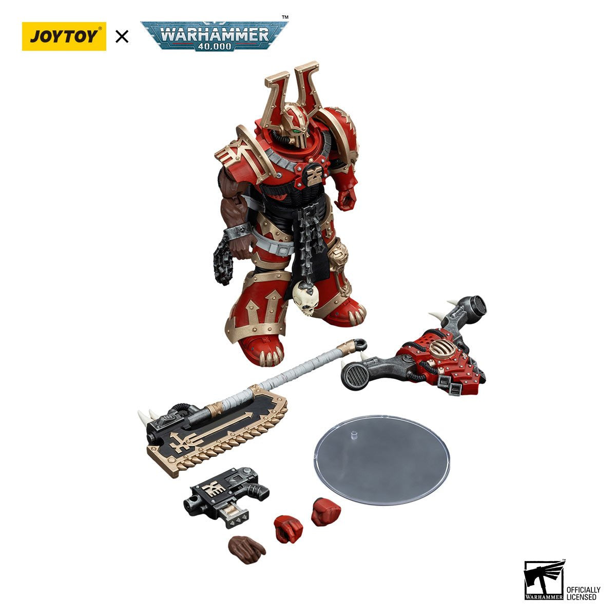 Joy Toy Warhammer 40,000 World Eaters Khorne Berzerker Eviscerator Chainaxe 1:18 Scale Action Figure
