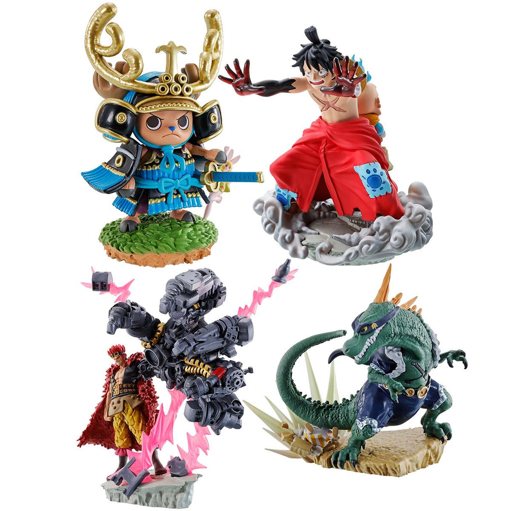 One Piece Wanokuni Logbox Re Birth Vol. 2 Petitrama Mini-Figure 4-Pack Display - Reissue