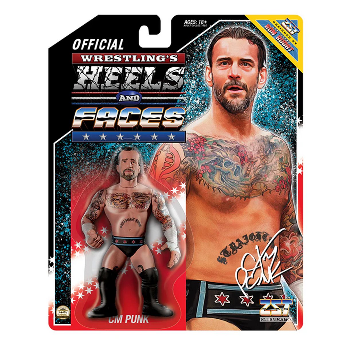 Wrestling's Heels and Faces CM Punk 4 1/2-Inch Scale Action Figure