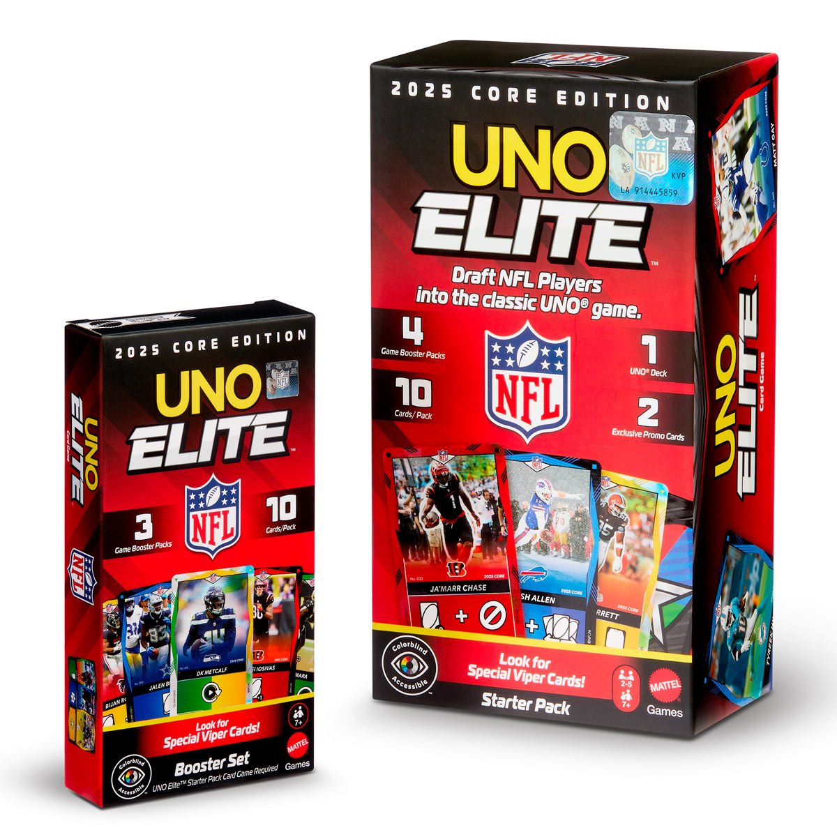 UNO Elite NFL 2025 Core Edition Starter Pack Card Game