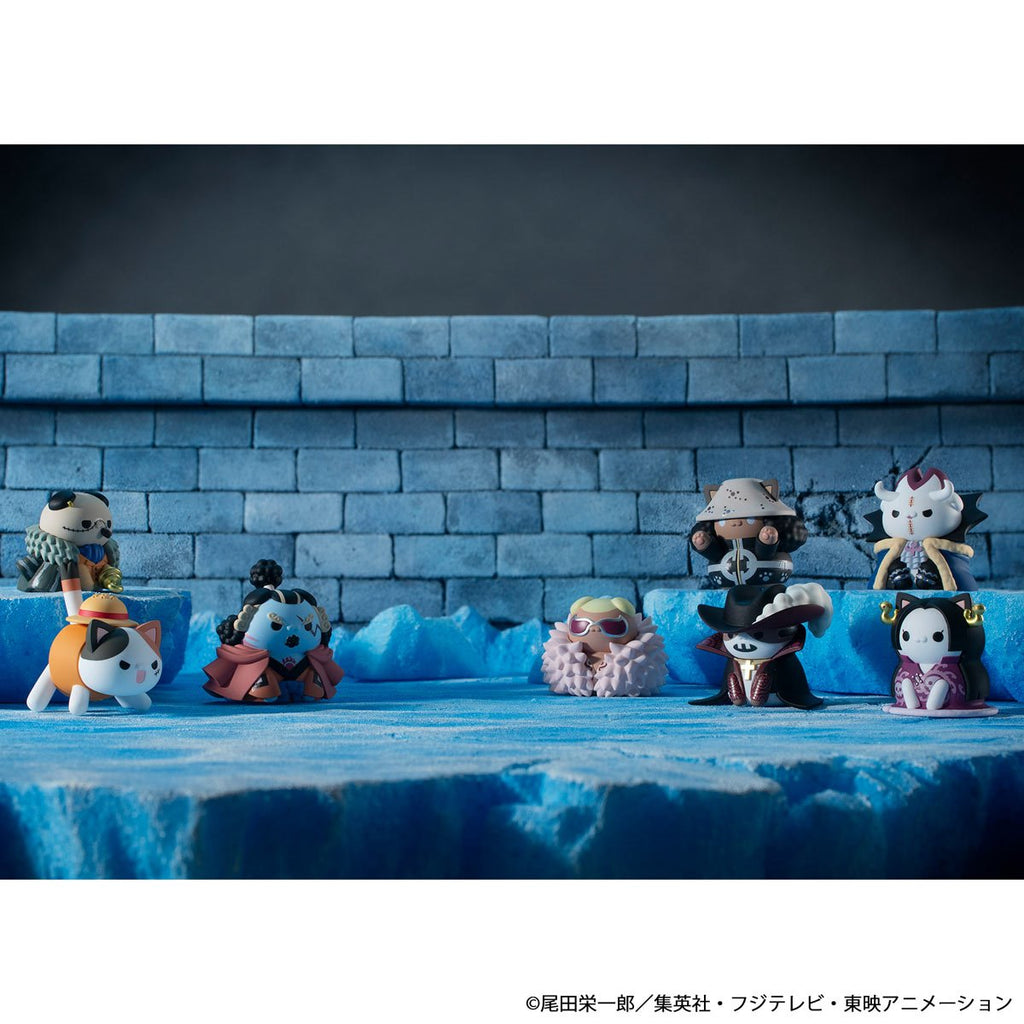 One Piece Nyan Piece Nyan! Luffy and the Seven Warlords of the Sea Mega Cat Project Mini-Figure Case of 8 - Repeat