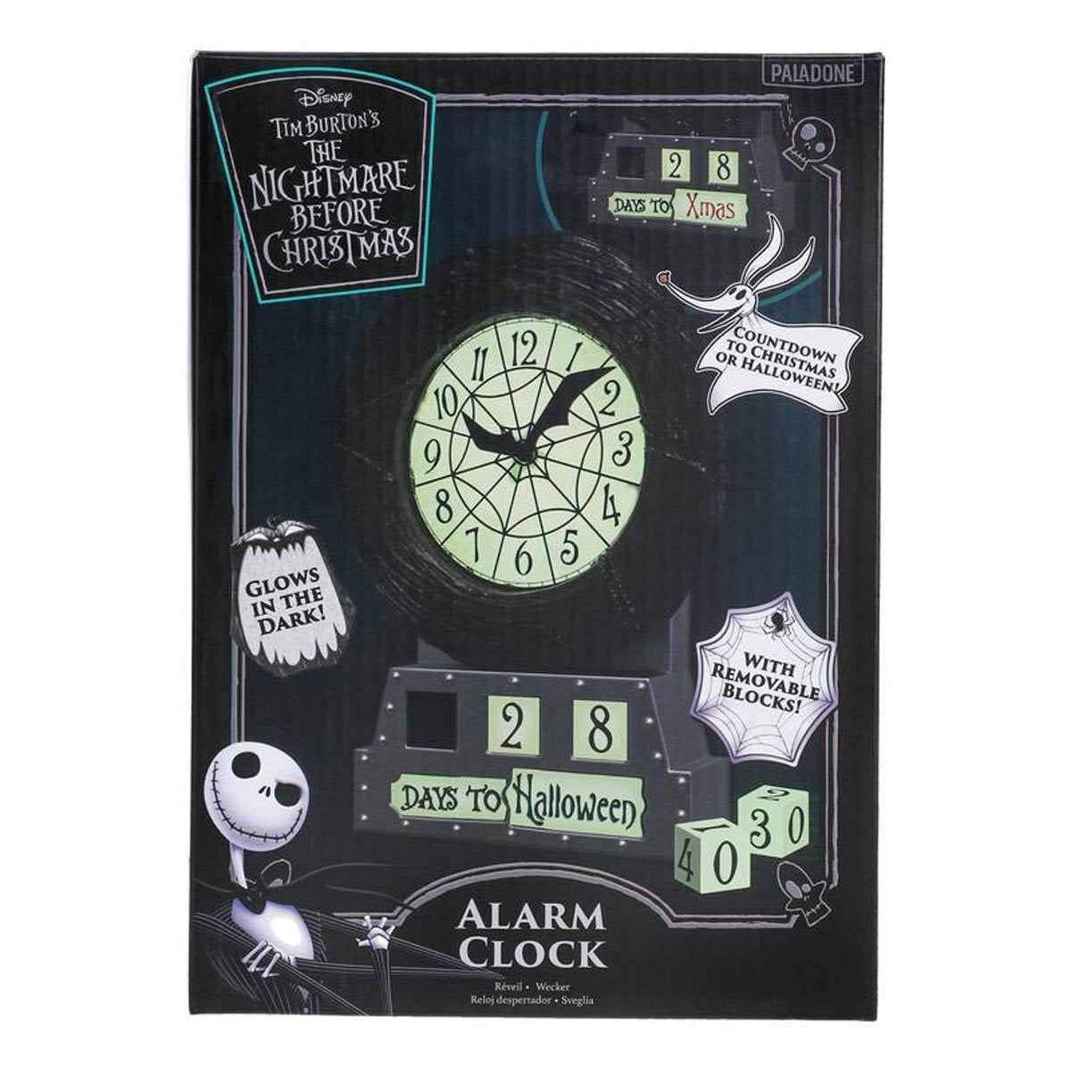 The Nightmare Before Christmas Glow-in-the-Dark Countdown Alarm Clock