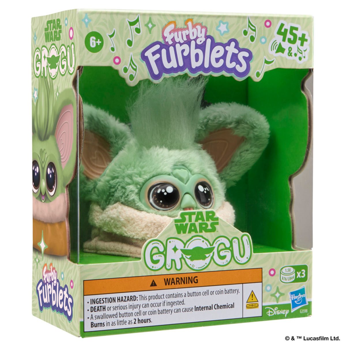 Star Wars The Mandalorian and Grogu Furby Furblets Grogu Collectible Electronic Plush Toy