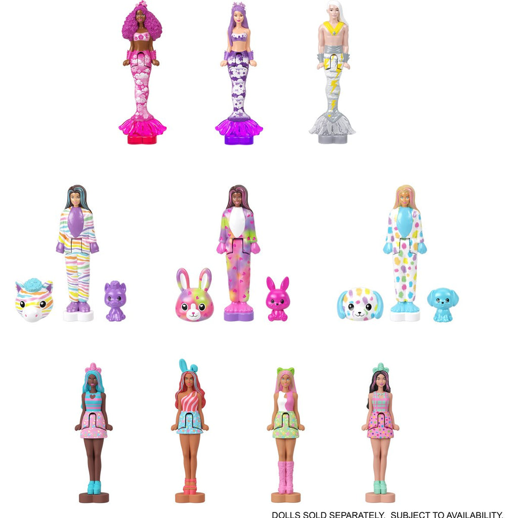 Mini BarbieLand Color Reveal Mermaid Series 3 Doll Case of 16