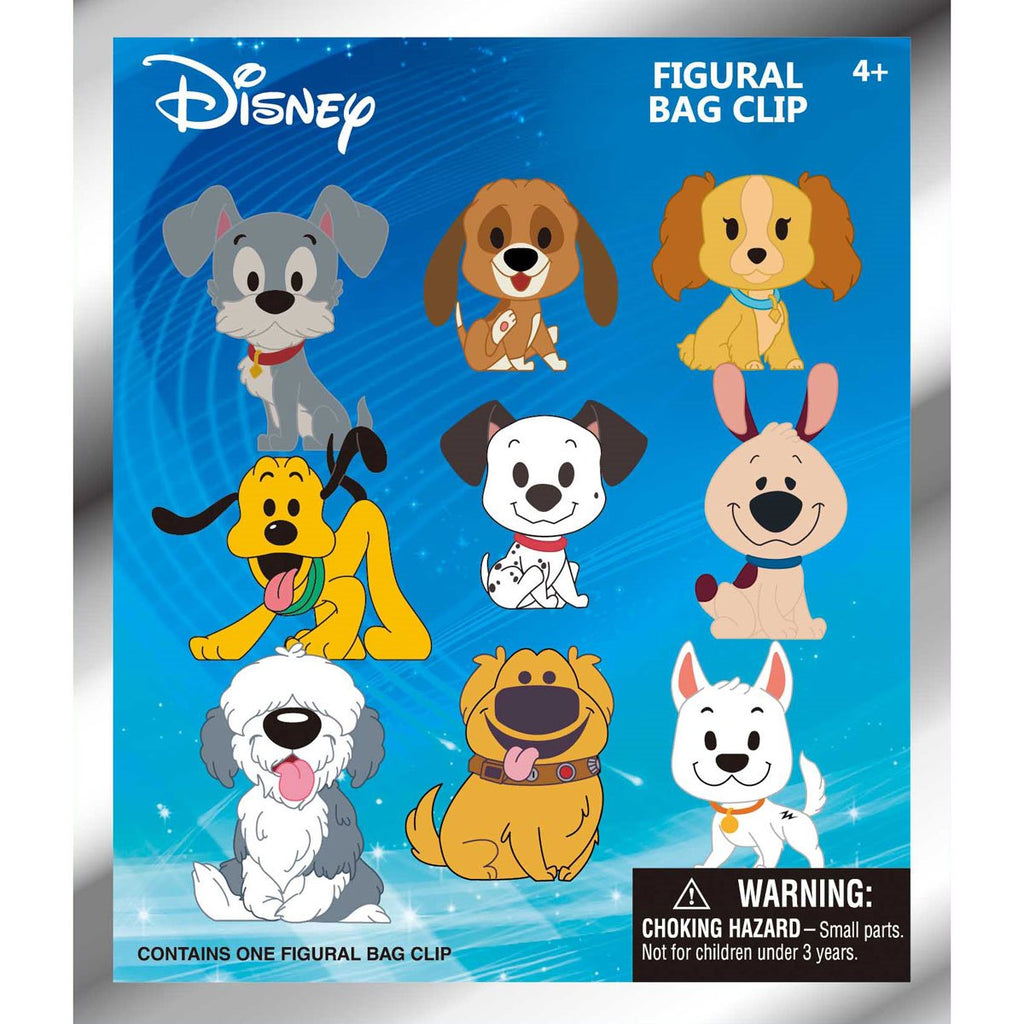 Disney Dogs 3D Foam Bag Clip Random 6-Pack