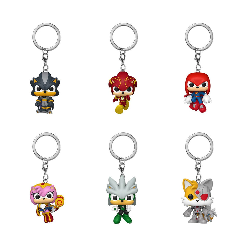 Justice League x Sonic the Hedgehog Funko Pocket Pop! Key Chain - Random 4-Pack