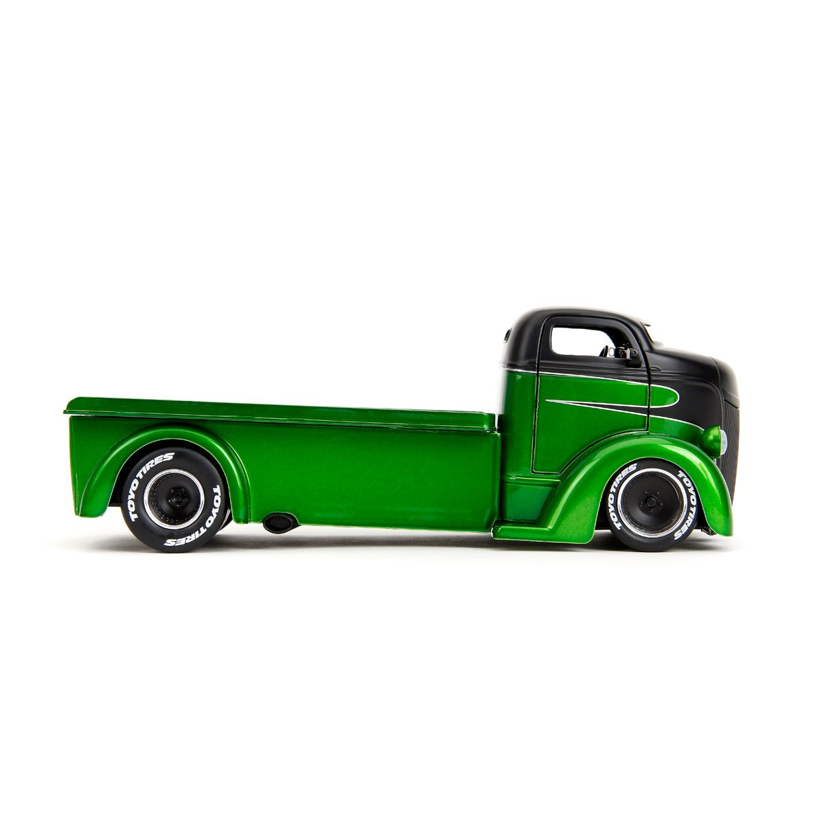 Just Trucks 1947 Ford Coe 1:24 Scale Die-Cast Metal Vehicle with Tire Rack