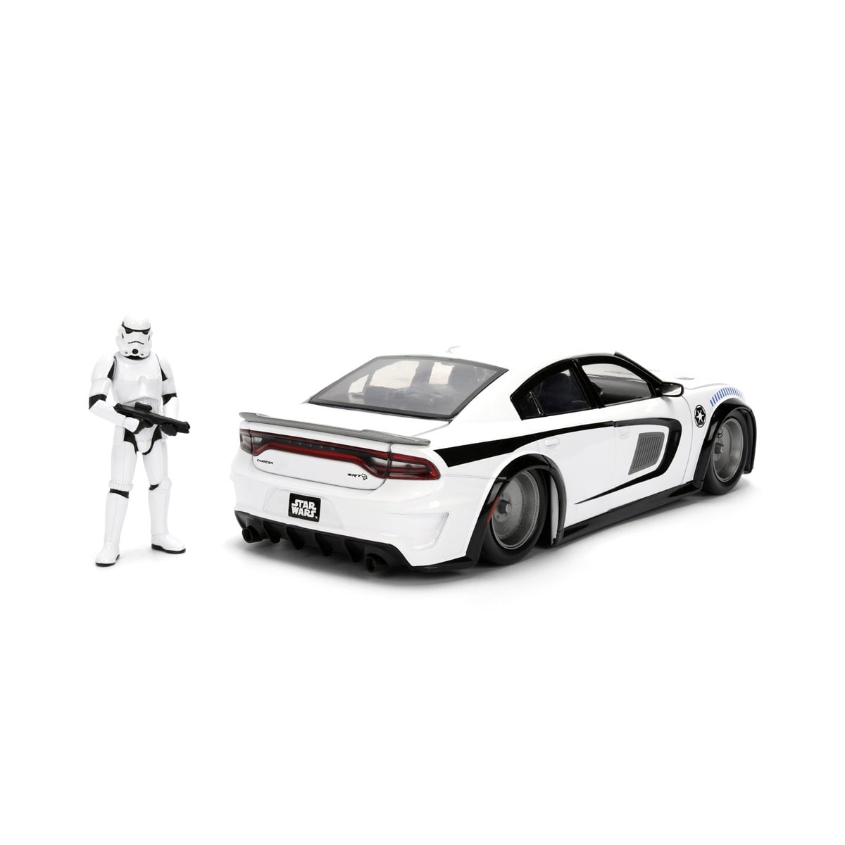 Hollywood Rides Star Wars 2021 Dodge Charger SRT Hellcat 1:24 Scale Die-Cast Metal Vehicle with Stormtrooper Figure