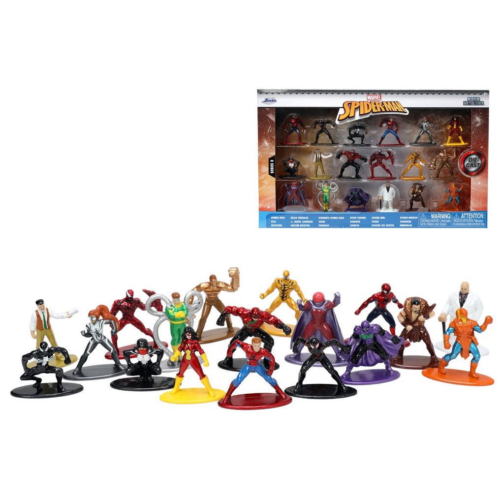 Marvel Spider-Man Nano MetalFigs Mini-Figure Wave 8 18-Pack