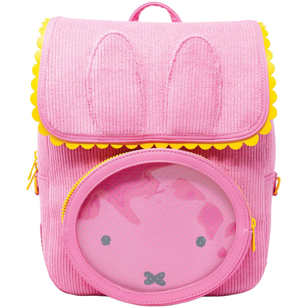 Miffy Corduroy and Faux Leather Pin Trading Backpack