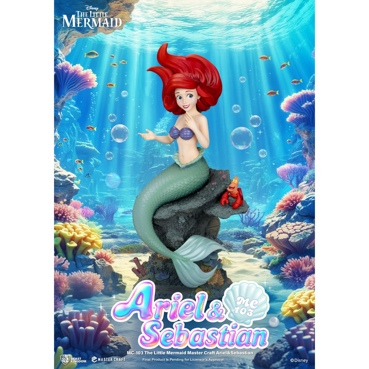 The Little Mermaid Master Craft Ariel and Sebastian Statue