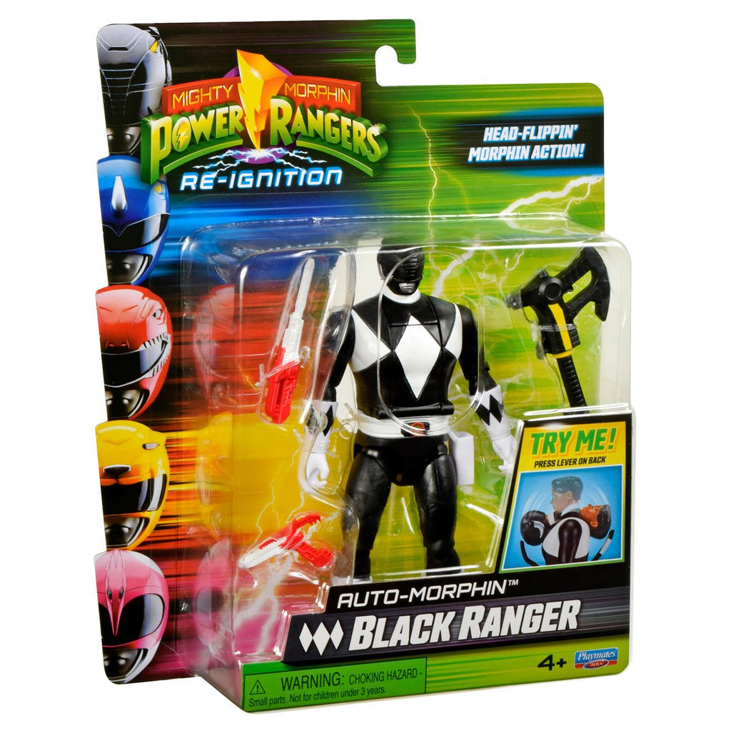 Mighty Morphin Power Rangers: Re-Ignition Auto Morphin Black Ranger Action Figure
