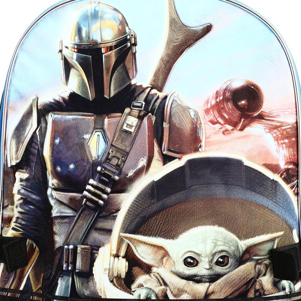 Star Wars The Mandalorian Helmet Youth Backpack Set