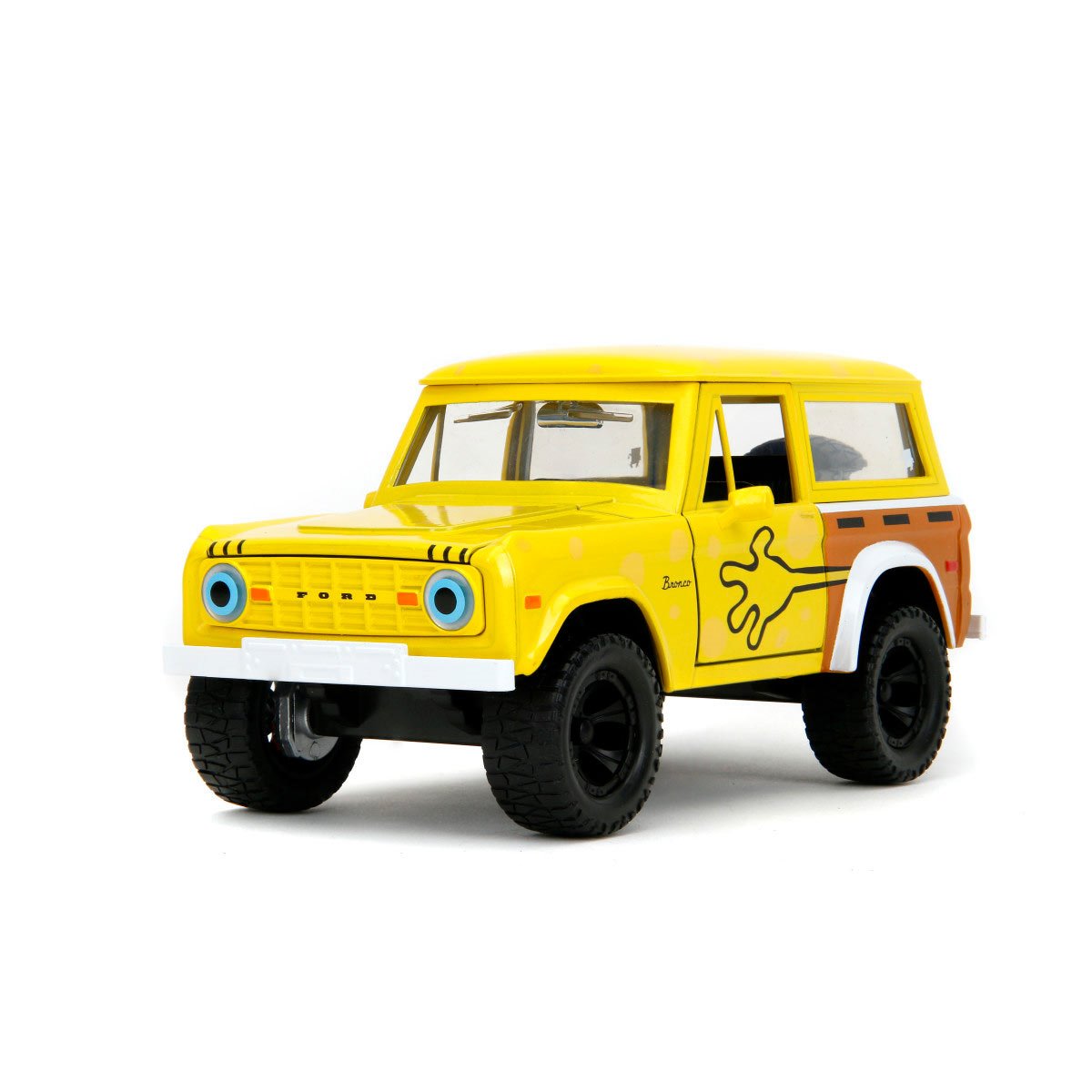 SpongeBob SquarePants 1972 Ford Bronco 1:24 Scale Die-Cast Metal Vehicle with Figure