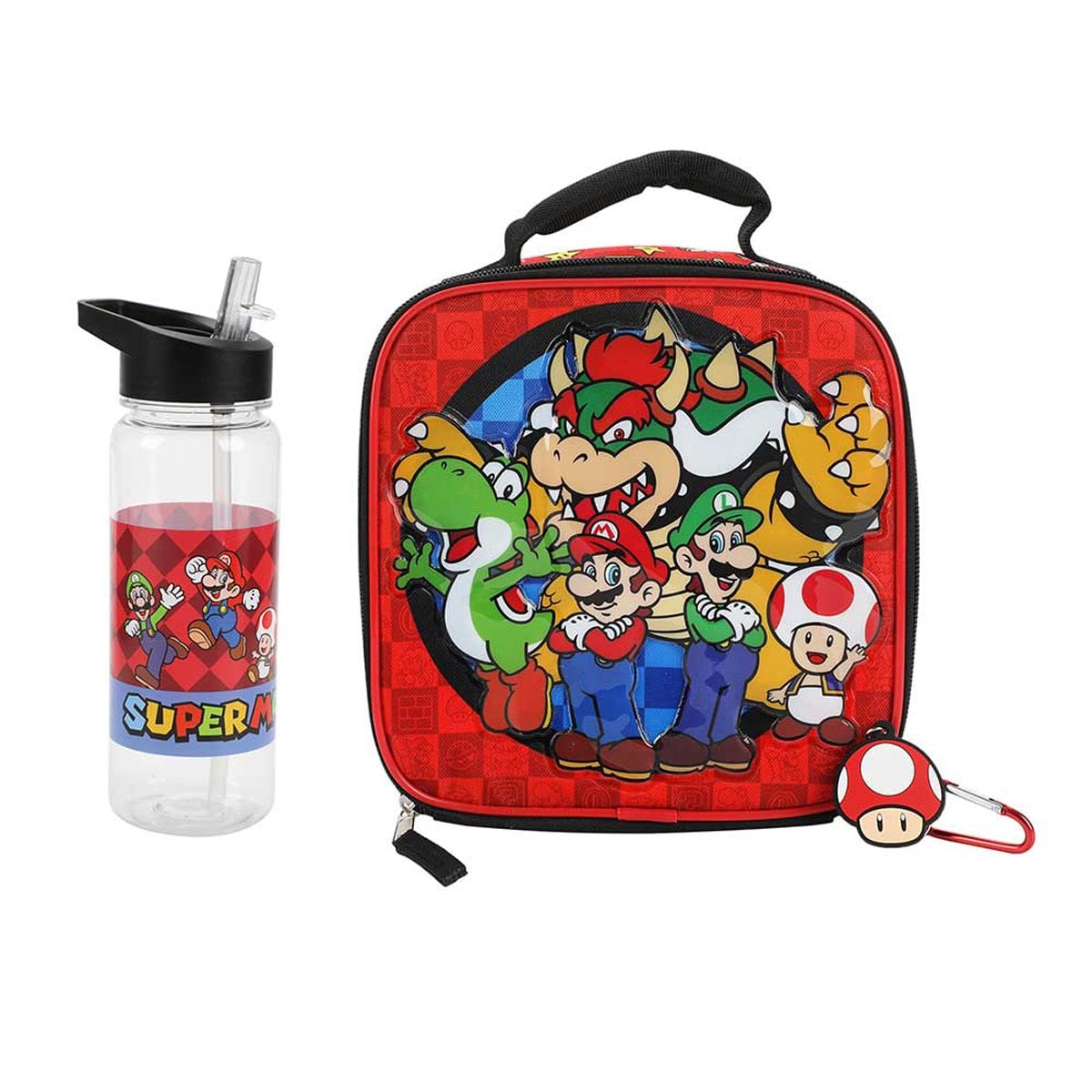 Super Mario Bros. Icons Clear Youth Backpack 5-Piece Set