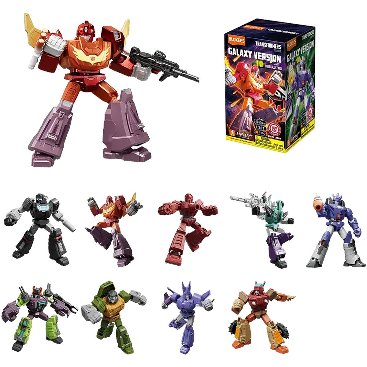 Transformers Galaxy Version 10 Transformers: The Movie 3 Sixshot Blokees Blind Box Model Kit Case of 9