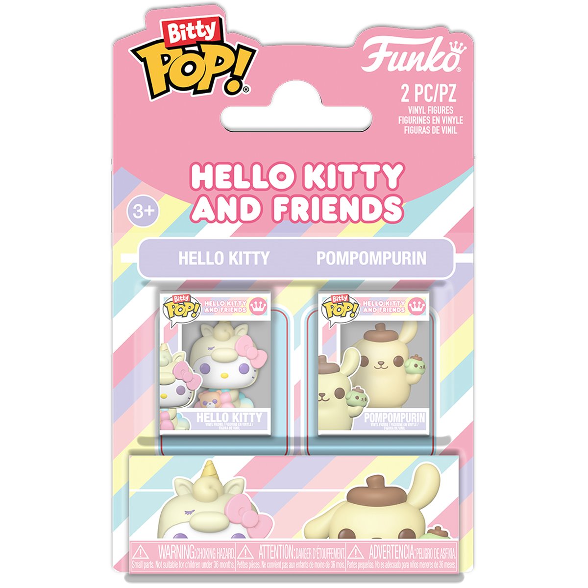 Sanrio Hello Kitty and Friends Hello Kitty and Pompompurin Funko Bitty Pop! Mini-Figure 2-Pack