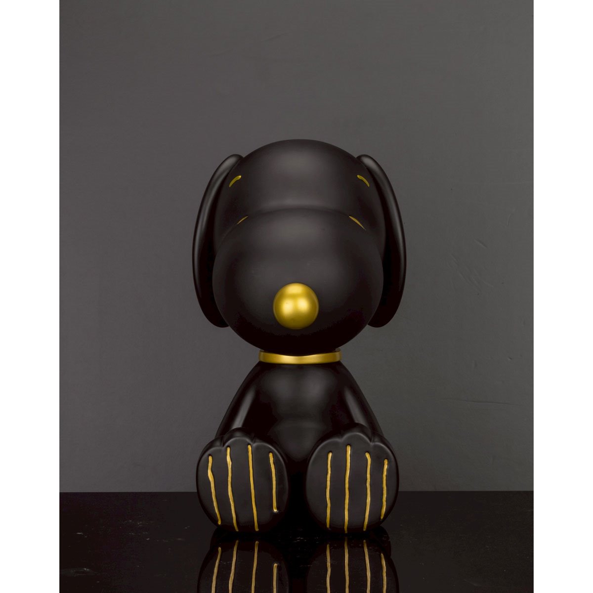 Peanuts Snoopy Black and Gold Version VPB-018SP Peanuts Series Vinyl Functional Piggy Bank