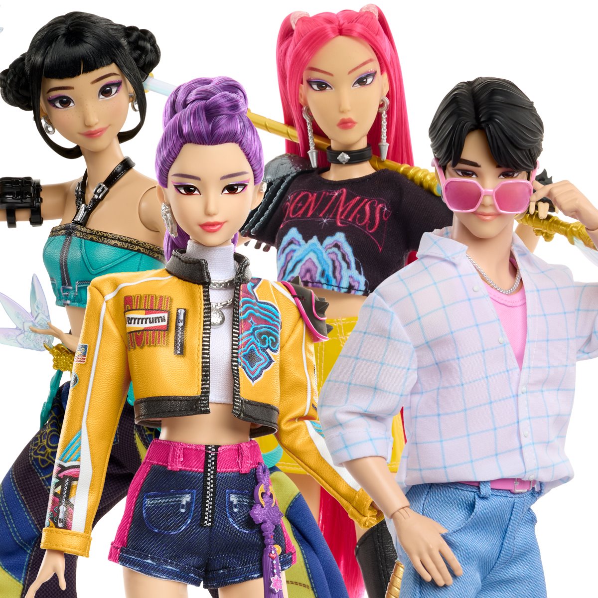 KPop Demon Hunters Core Fashion Doll Case of 4