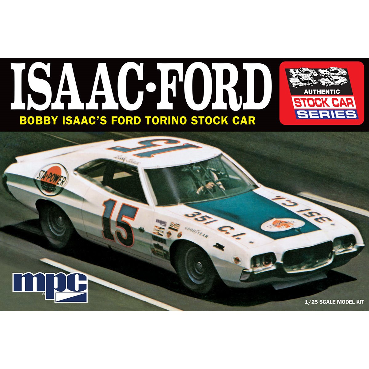 Bobby Isaac 1972 Ford Torino Stock Car 1:25 Scale Model Kit
