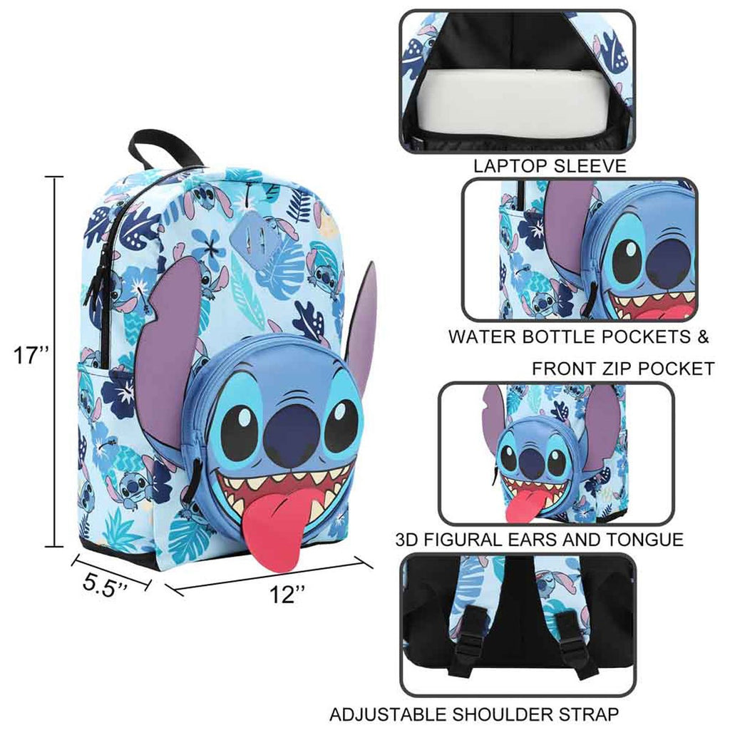 Lilo & Stitch Big Face Stitch 3D Backpack