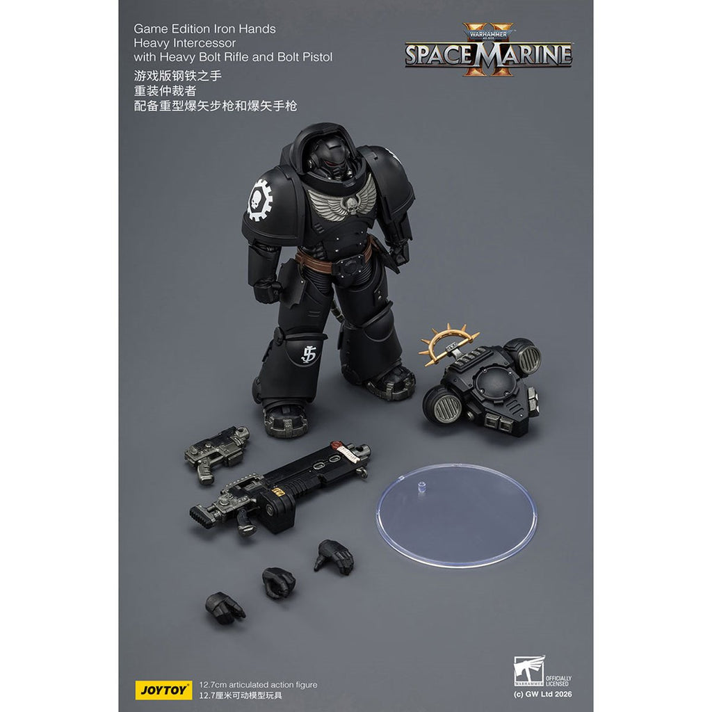 Joy Toy Warhammer 40K Space Marines Game Edition Iron Hands Intercessor Bolt Rifle & Pistol 1:18 Scale Action Figure