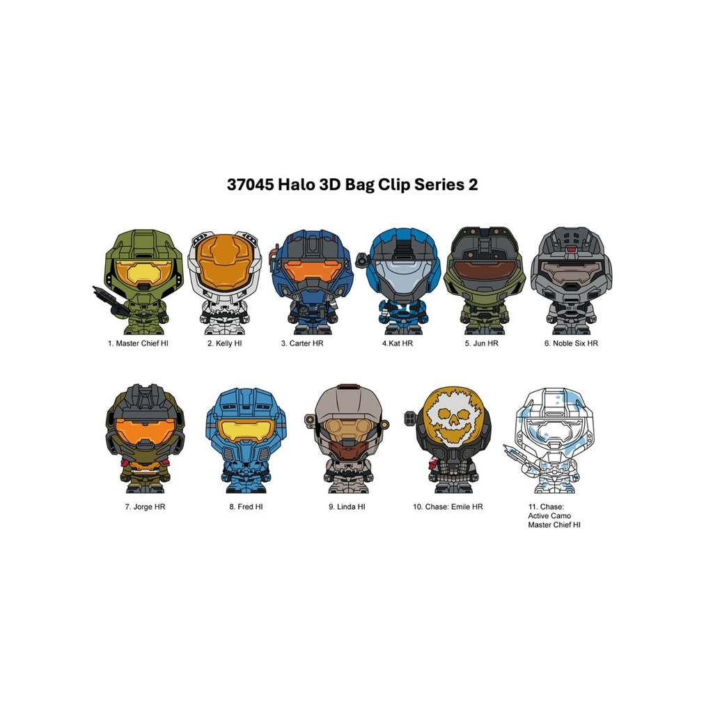 Halo Series 2 3D Foam Bag Clip Random 6-Pack