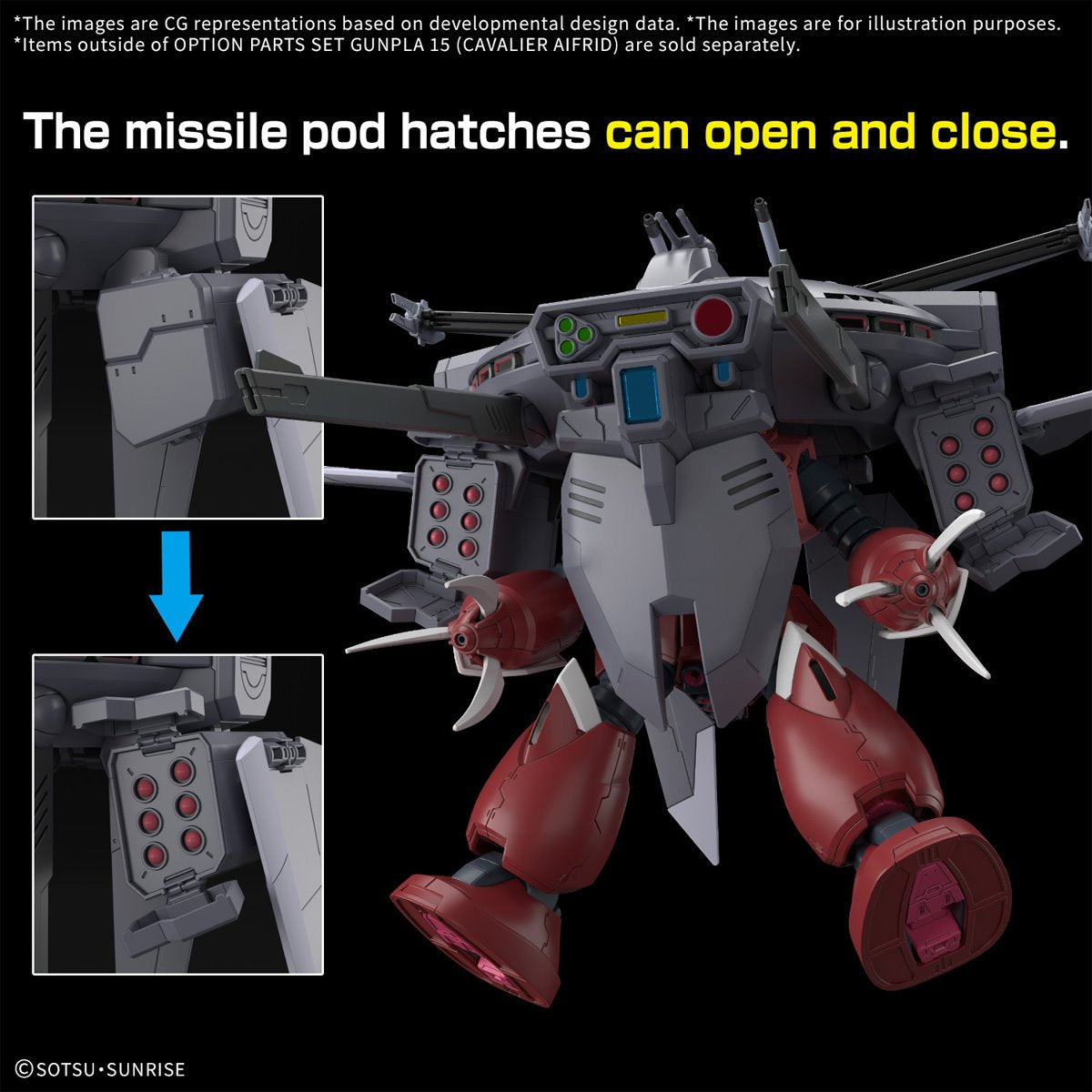 Mobile Suit Gundam Seed Freedom Option Parts Set Gunpla 15 Cavalier Aifrid 1:144 Scale Model Kit