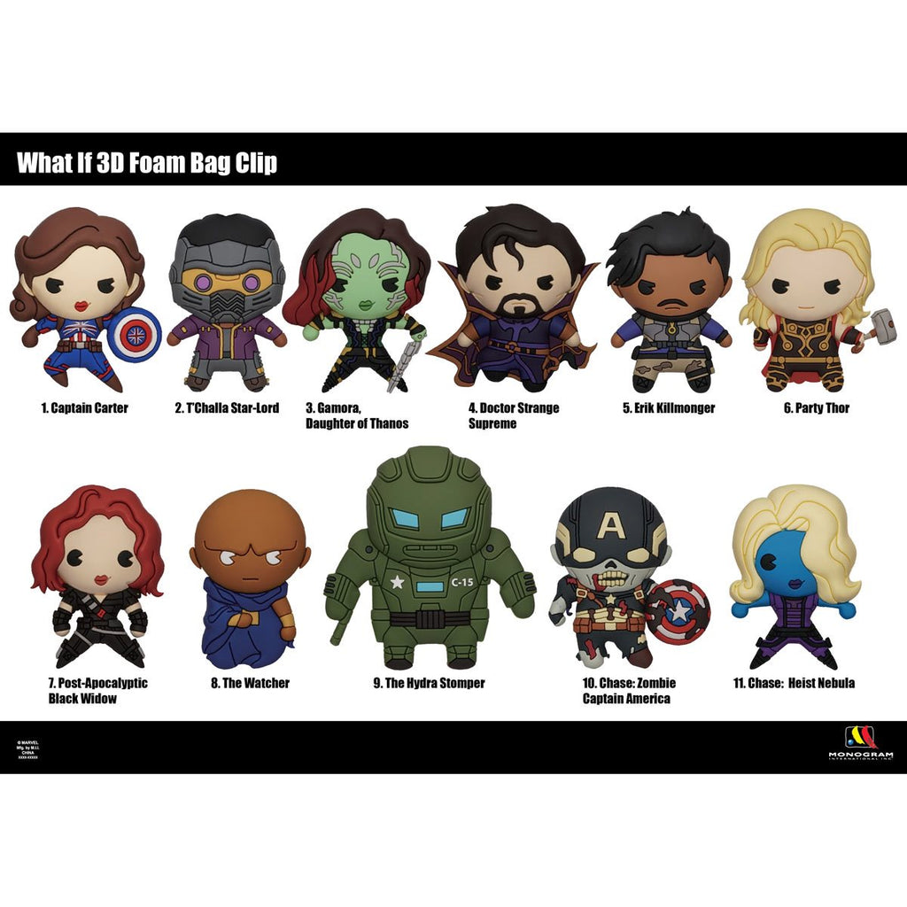 Marvel's What If? 3D Collectors Bag Clip Random 6-Pack