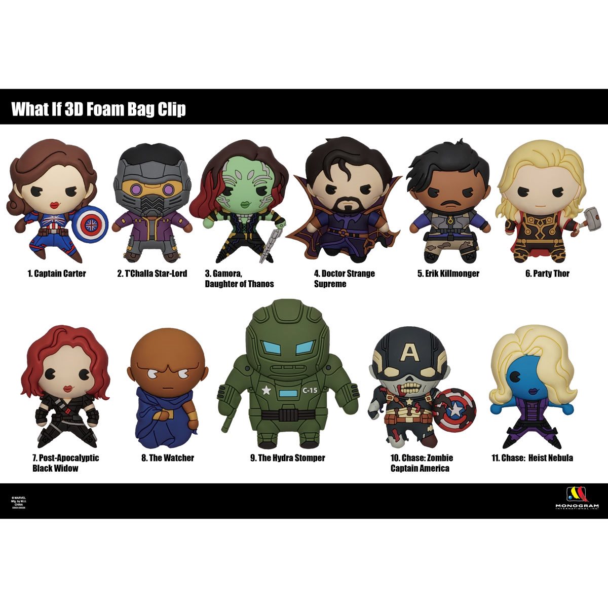 Marvel's What If? 3D Collectors Bag Clip Random 6-Pack
