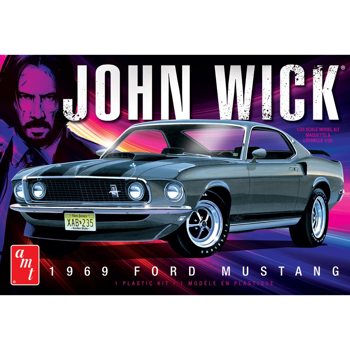 John Wick Ford Mustang Mach I 1:25 Scale Model Kit