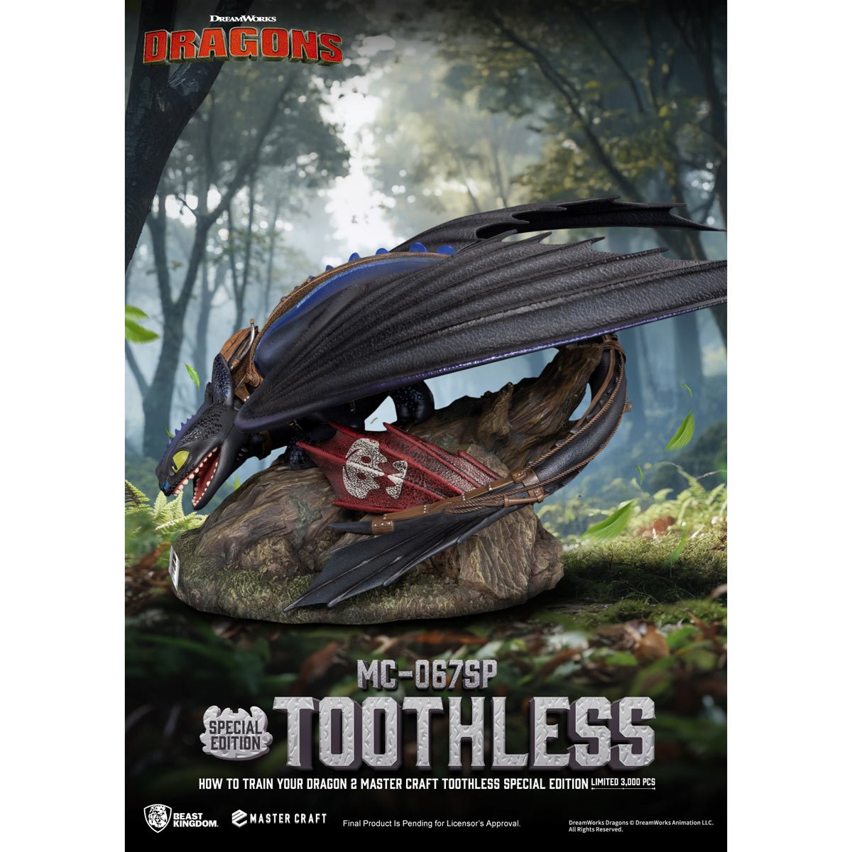 How to Train Your Dragon 2 Toothless MC-067SP Master Craft Statue