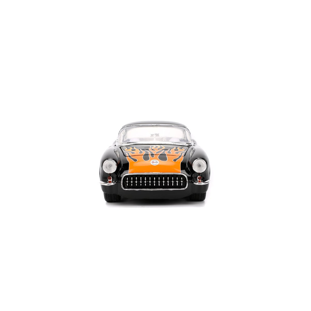 Bigtime Muscle 1957 Black Chevrolet Corvette 1:24 Scale Die-Cast Metal Vehicle