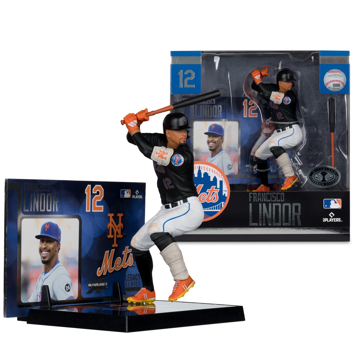 MLB SportsPicks New York Mets Francisco Lindor 7-Inch Posed Figure Case of 6