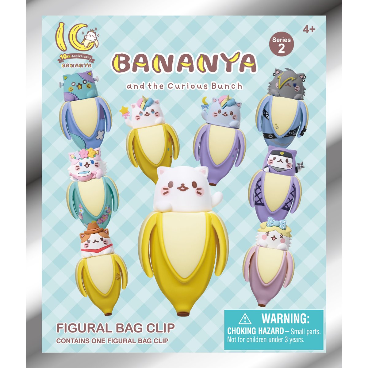 Bananya Series 2 3D Foam Bag Clip Display Case of 24