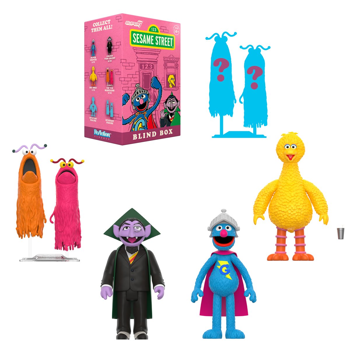 Sesame Street Blind Box Wave 2 3 3/4-Inch ReAction Figure Case of 12