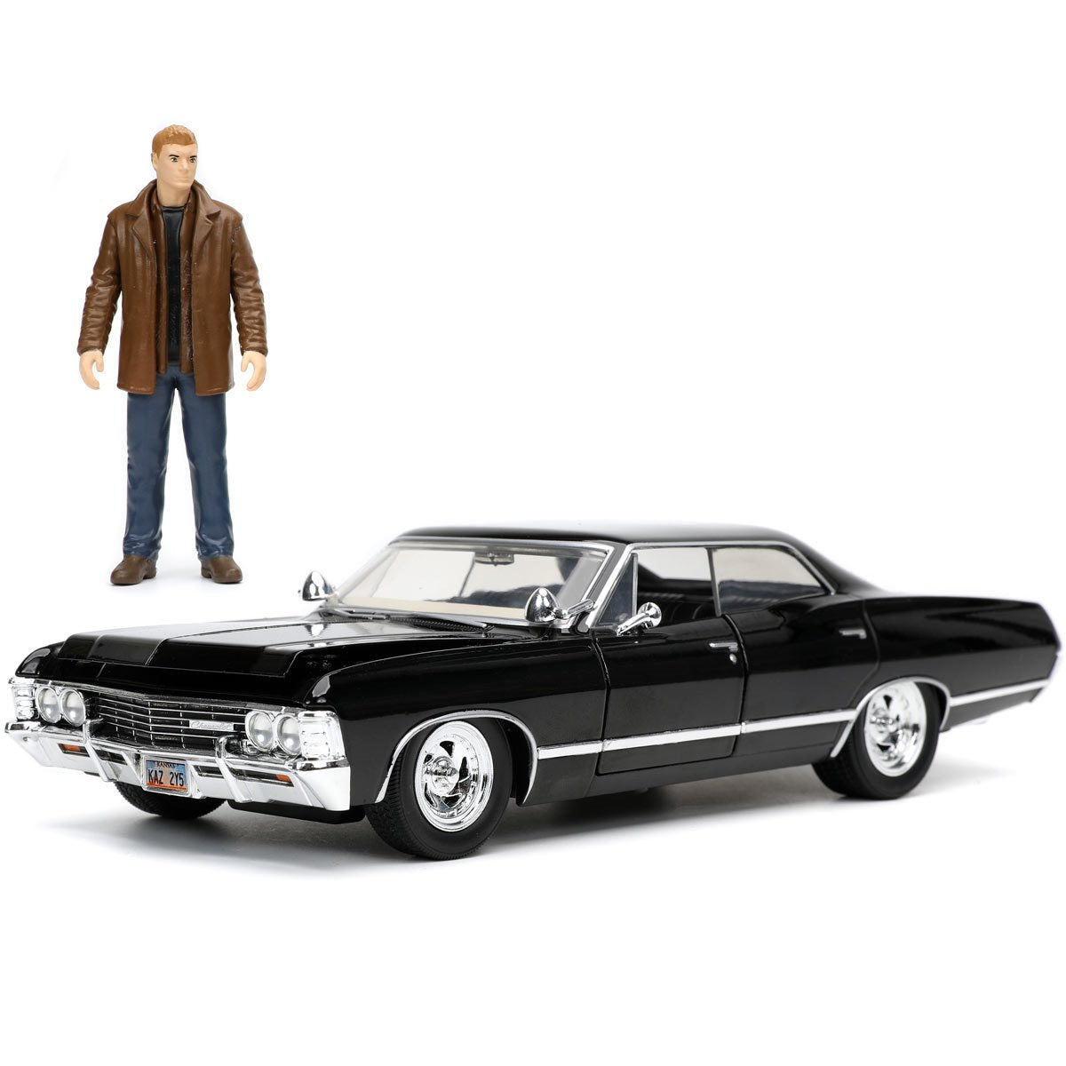 Hollywood Rides Supernatural Dean Winchester 1967 Impala SS Sport Sedan 1:24 Scale Die-Cast Metal Vehicle with Figure