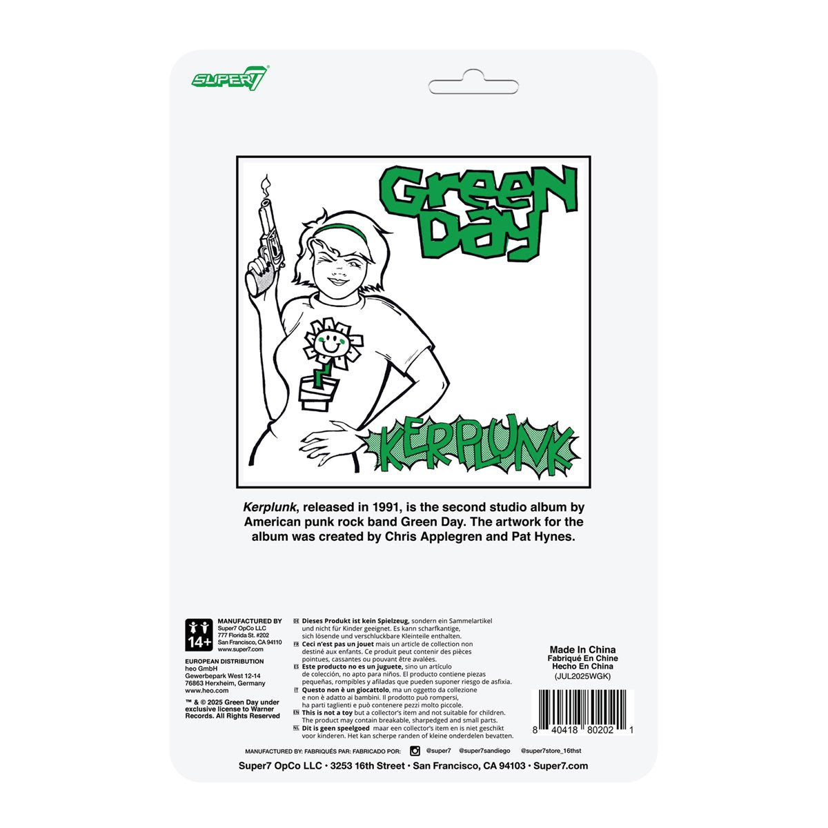 Green Day 3 3/4-Inch Kerplunk Girl ReAction Figure