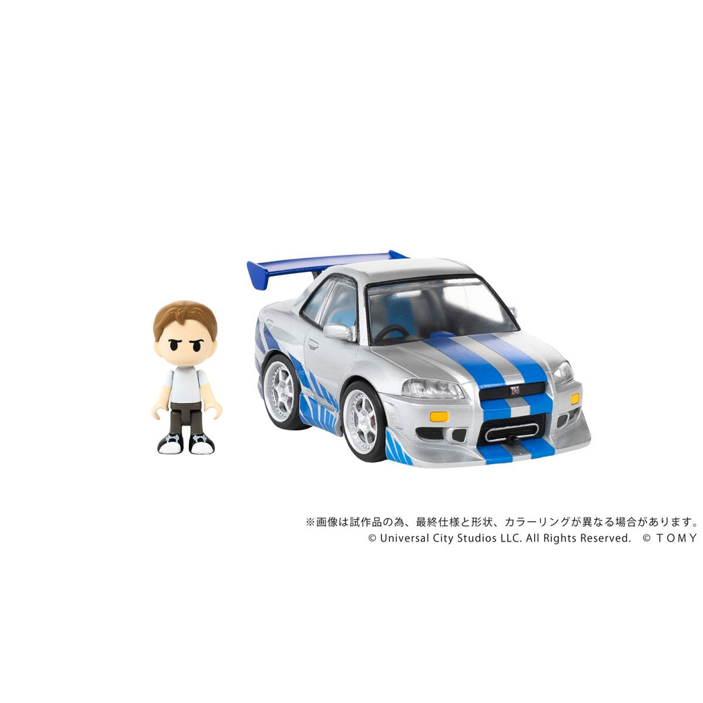 Fast & Furious QV-02 Nissan Skyline GT-R (R34) Q Village Model Kit Set
