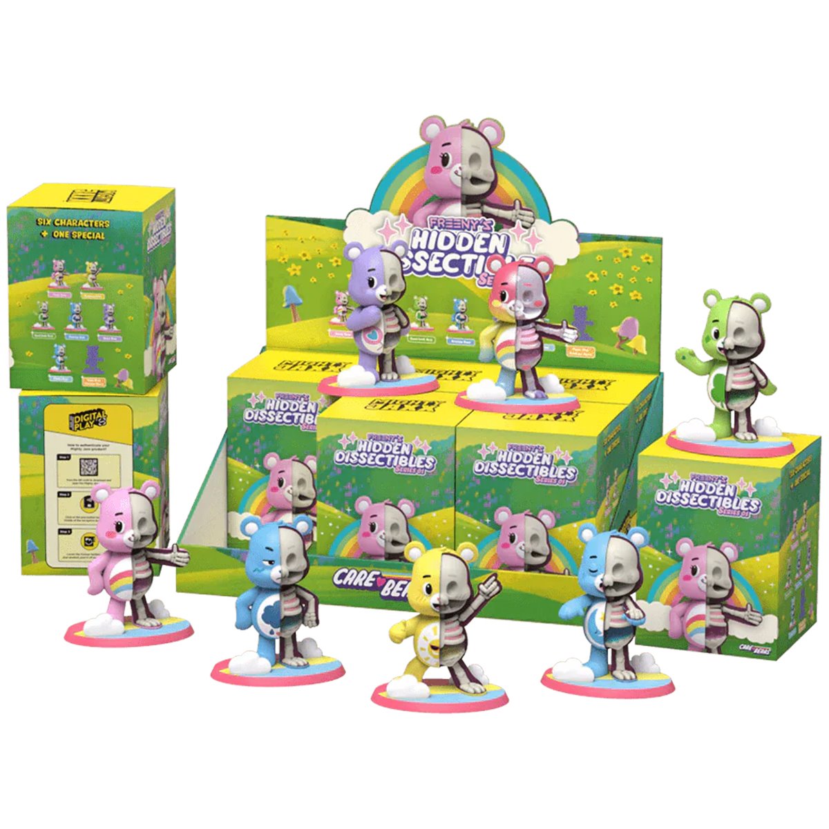 Care Bears Freeny's Hidden Dissectibles Mini-Figure Display Tray of 6