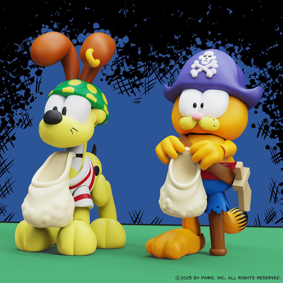Garfield's Halloween Adventure Pirate Garfield and Pirate Odie Action Figure 2-Pack