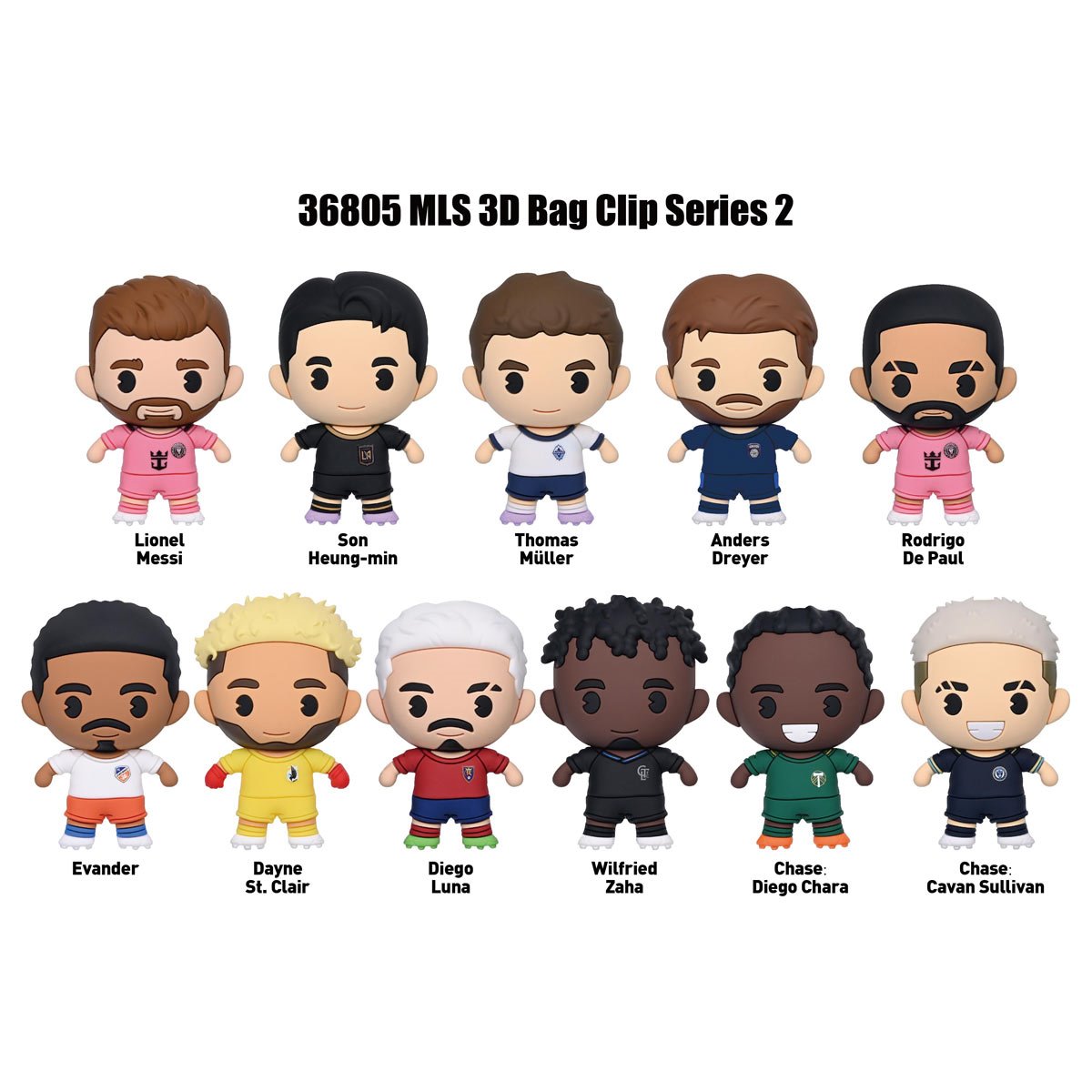 MLS Players Series 2 3D Foam Bag Clip Random 6-Pack