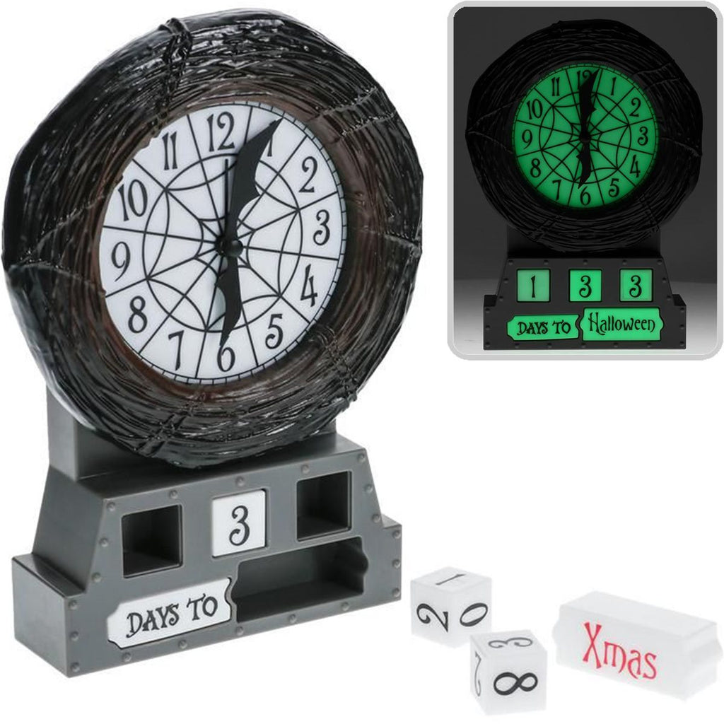 The Nightmare Before Christmas Glow-in-the-Dark Countdown Alarm Clock