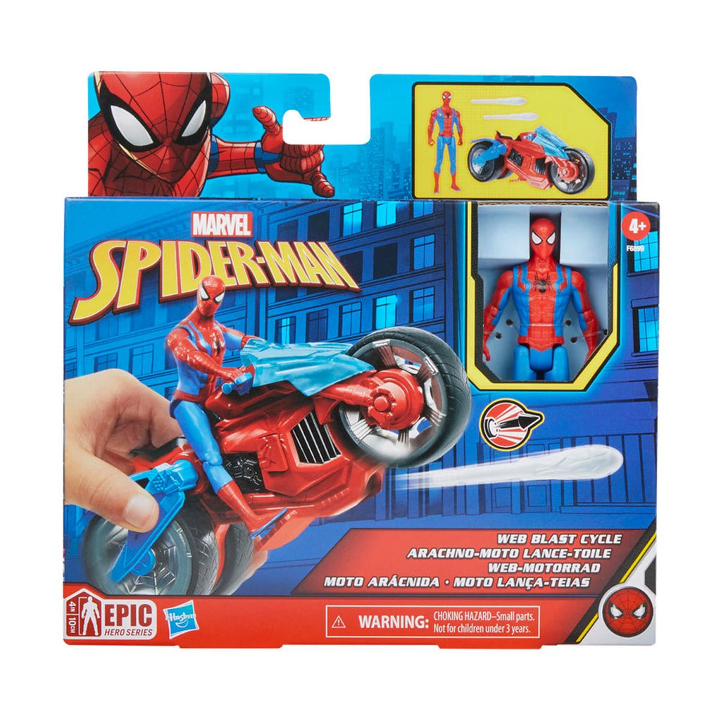 Spider-Man Epic  Hero Series Web Blast Cycle with Action Figure
