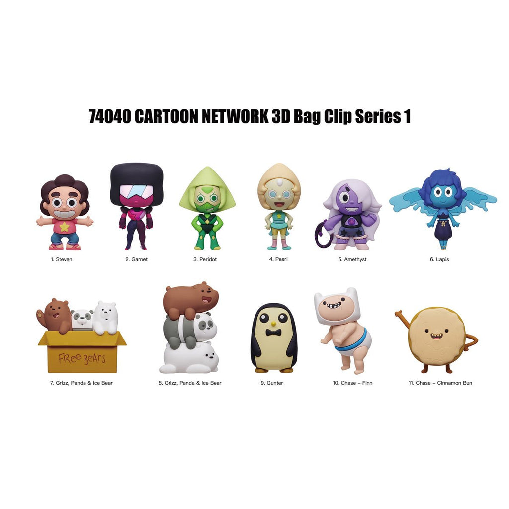 Cartoon Network 3D Foam Bag Clip Display Case of 24