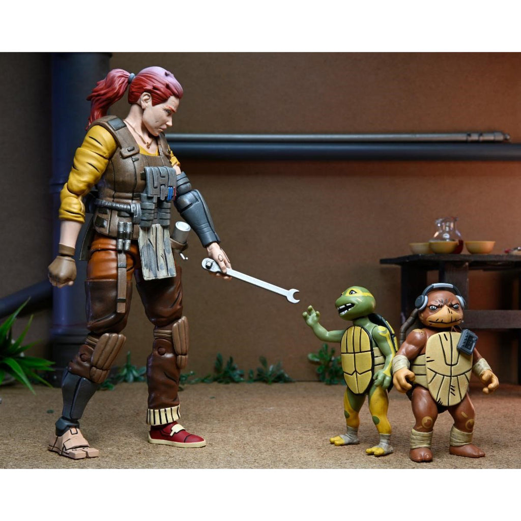 Teenage Mutant Ninja Turtles The Last Ronin The Lost Years Grammy April with Baby Yi & Moja 7-Inch Scale Action Figures